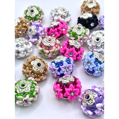 Flower Acrylic Beads 5PCS